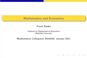 Mathematics and Economics.